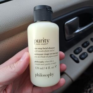 Philosophy Purity One Step Facial Cleanser Cream 4oz Travel Size OPEN